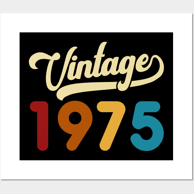 1975 Vintage Gift 45th Birthday Retro Style Wall Art by Kimko